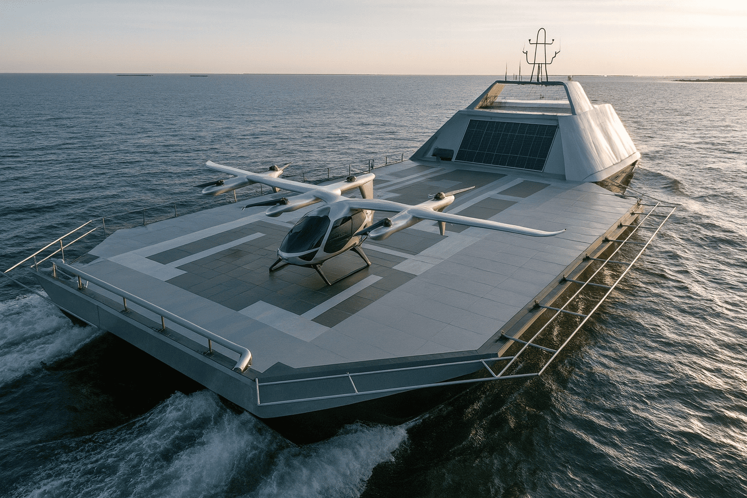 AutoFlight invente le vertiport flottant